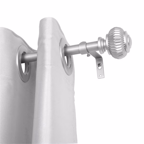 0.75 in. Curtain Rod for 48-86 in. Windows, Nickel